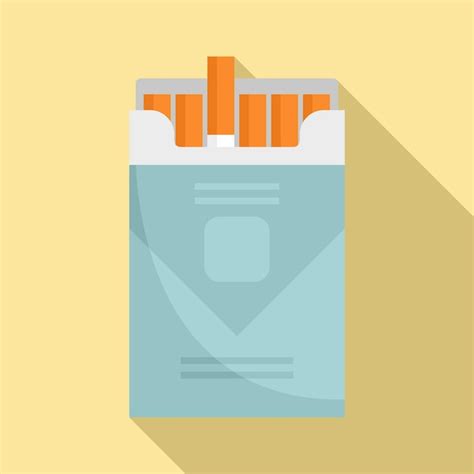 Icono De Paquete De Cigarrillos Ilustraci N Plana Del Icono De Vector