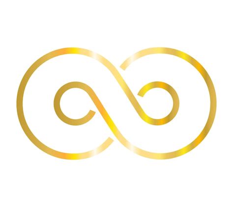 Elementos de diseño espectro de oro de signo infinito gradiente dorado