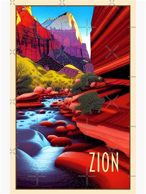 Awesome Zion National Park Sticker For Sale By Cattlettart Redbubble