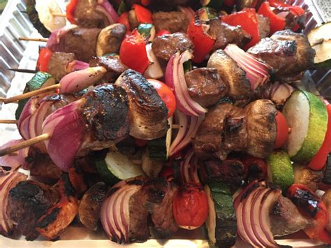 Balsamic Marinated Grilled Steak Kebabs