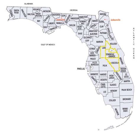 Mapa De Orlando Florida Y Sus Ciudades