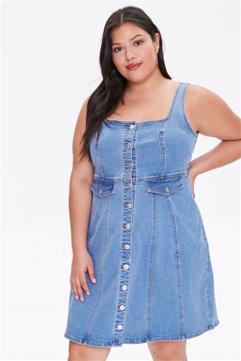 Midi Denim Dress Plus Size Dresses Images 2022