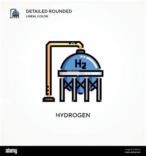 Hydrogen Vector Icon Modern Vector Illustration Concepts Easy To Edit And Customize Stock