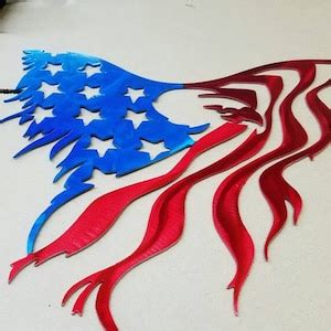 Eagle American Flag Metal Art. Made From Aluminum. - Etsy