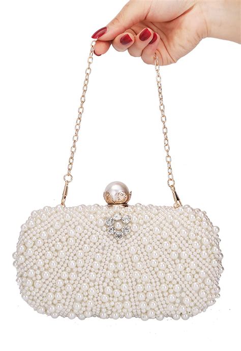 Distinctive Full Pearl Clutch - Retro, Indie and Unique Fashion