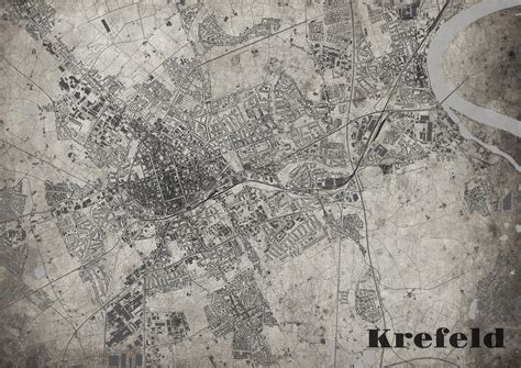 Klausundso Stadtplan Krefeld Im Old School Style