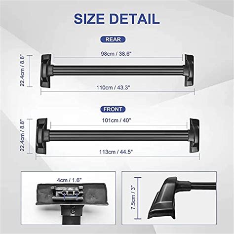 MOSTPLUS Roof Rack Cross Bar Rail Compatible With Honda CRV 2007 2008