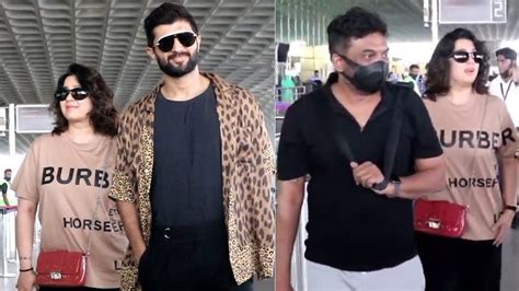 Vijay Deverakonda Puri Jagannadh And Charmy Kaur Visuals Airport