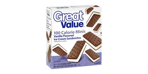 Great Value 100 Calorie Minis Vanilla Ice Cream Sandwiches Reviews 2019