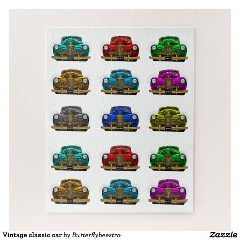 Vintage classic car jigsaw puzzle | Zazzle