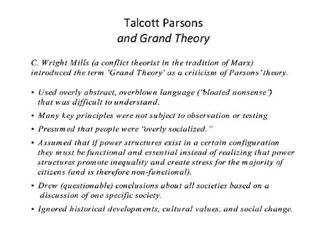 Talcott Parsons And Functionalisms Precursors In Various Ways