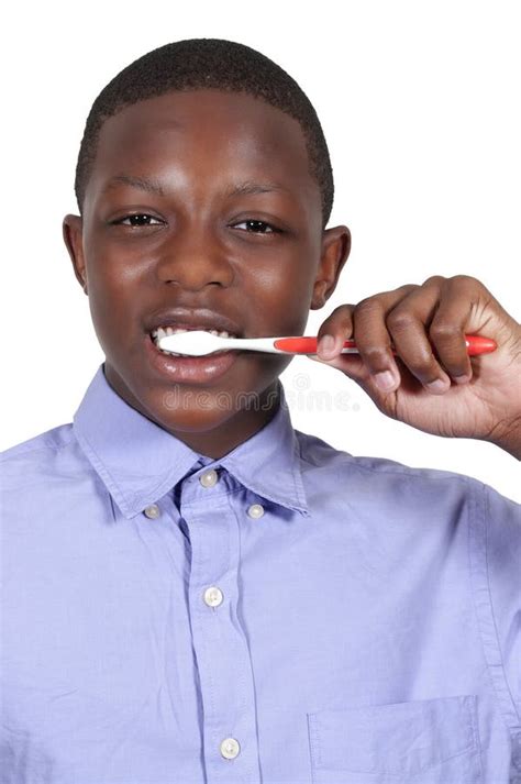 Black Kids Brushing Teeth