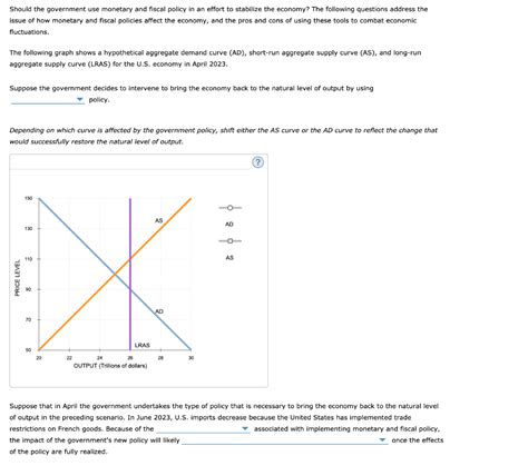 Solved Should The Government Use Monetary And Fiscal Policy Chegg