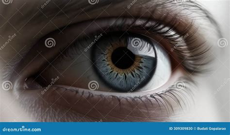 Intense Gaze of a Person with Striking Blue Eyes Stock Illustration - Illustration of cornea ...