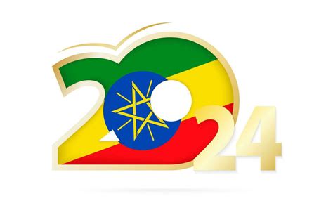 Year 2024 with Ethiopia Flag pattern. 26542473 Vector Art at Vecteezy
