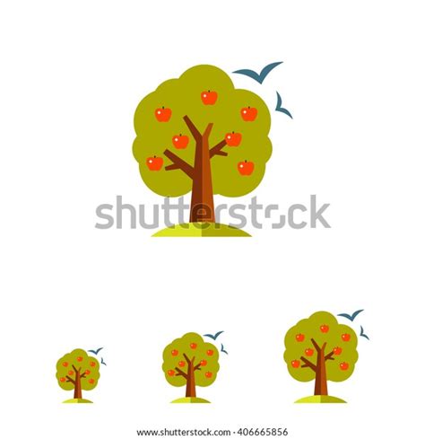 Apple Tree Icon Stock Vector Royalty Free 406665856 Shutterstock