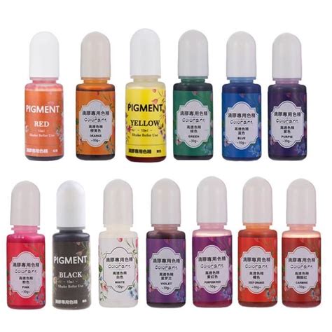 13 couleurs résine époxy UV colorant colorant liquide pigment époxy