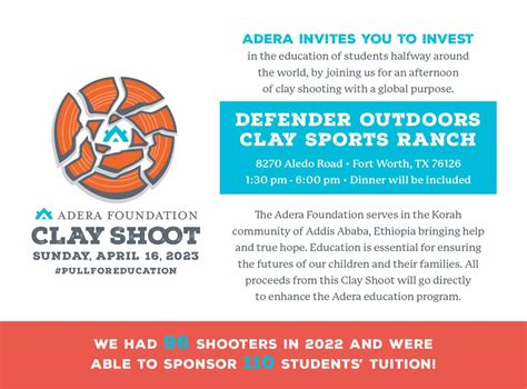 Adera Foundation Clay Shoot Defender Outdoors