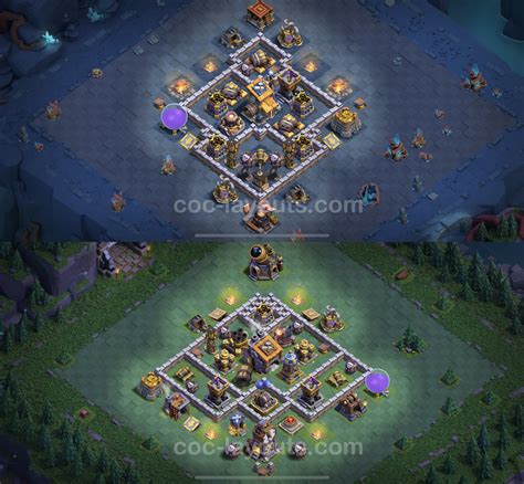 Melhor Layout CV9 Base Do Construtor Link COC Clash Of Clans 2021