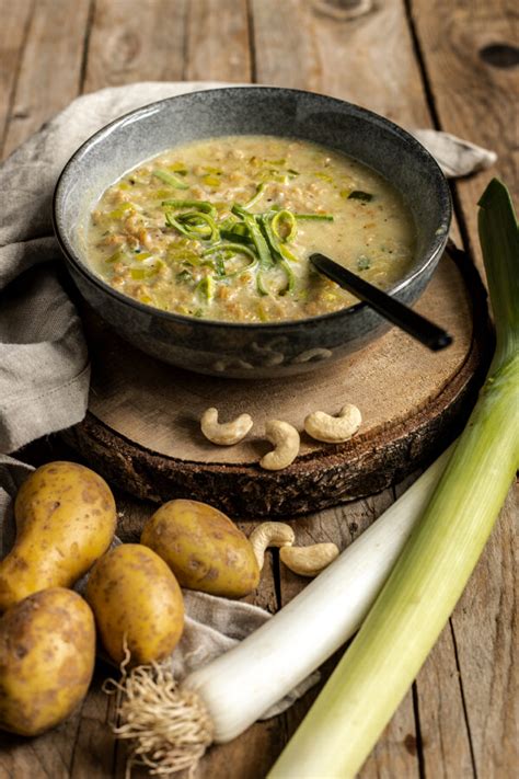 Vegane K Se Lauch Suppe Mit Hack Veganer Foodblog Aus Hamburg