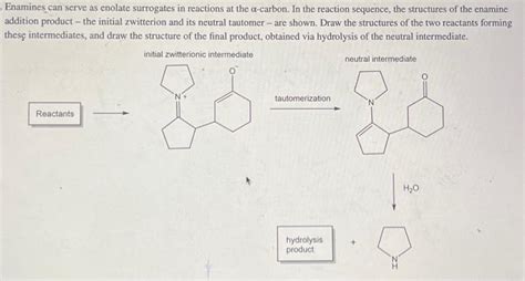 Solved Enamines Can Serve As Enolate Surrogates In Reactions Chegg