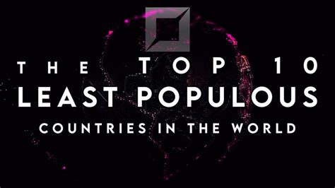 Top 10 Least Populated Countries In The World Youtube