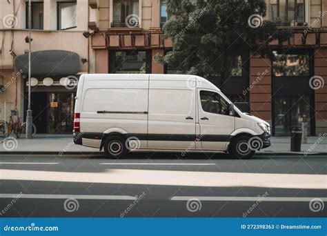 Fondo De La Calle De La Camioneta De Carga Blanca Stock De Ilustraci N