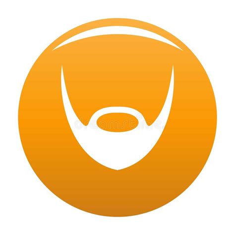 Naranja Oval Del Vector Del Icono De La Barba Ilustraci N Del Vector