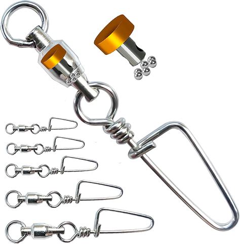 AOMZKOL High Strength Fishing Snap Swivels Ball Bearing Swivels