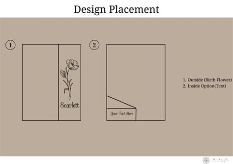 Personalized Portfolio With Refillable Notepad Birth Flower Portfolio