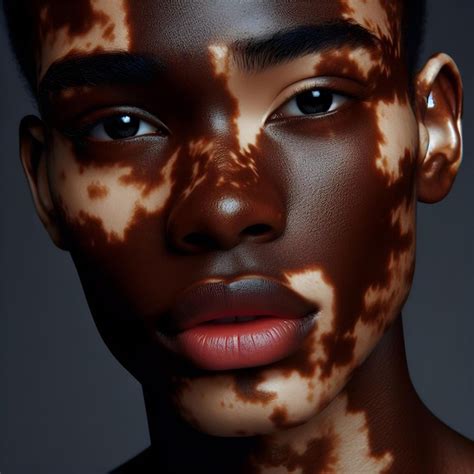 Premium Photo Portrait Of Young Male With Vitiligo Skin
