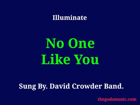 No One Like You Christian Song Lyrics