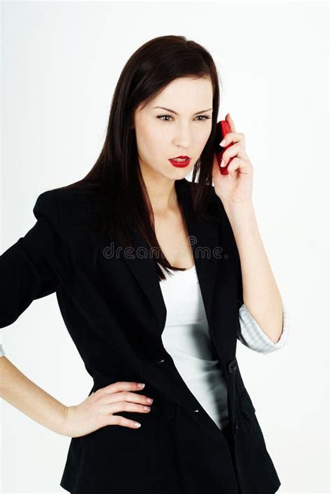 Angry Woman Talking On Phone Stock Image Image Of Corporate Brunette