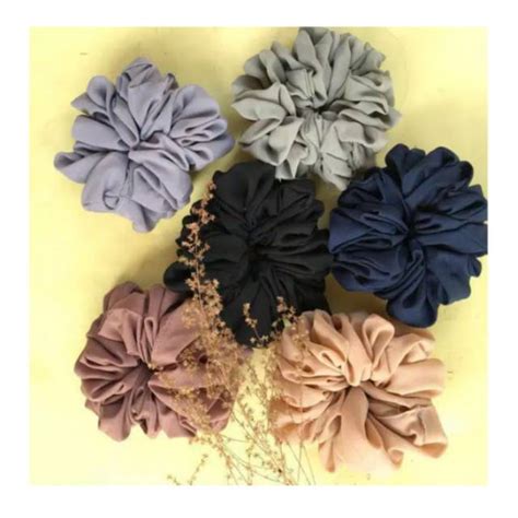 Jual Ikat Rambut Scrunchie Hijab Jumbo Scruncie Scrunchies Scrunchy