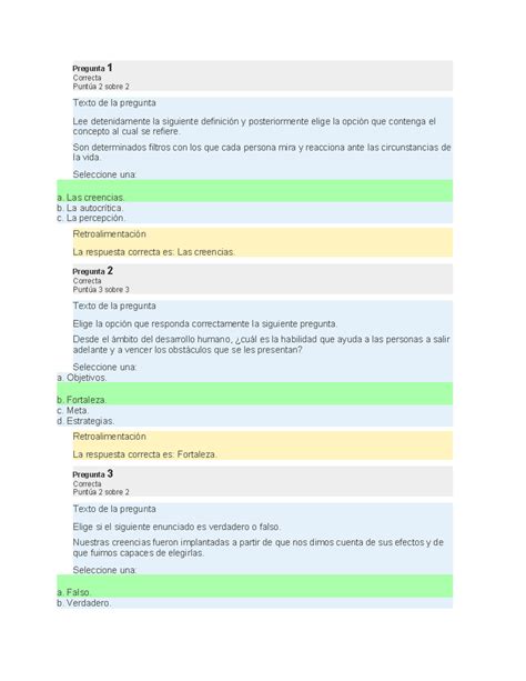 Examen Desarrollo Humano V Conceptos Importantes En El Desarrollo