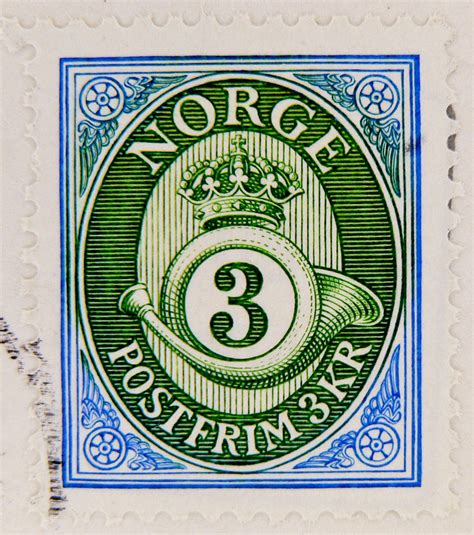 Beautiful Stamp Noreg 3 Kr Norge Postfrim Norwegen Norway Flickr