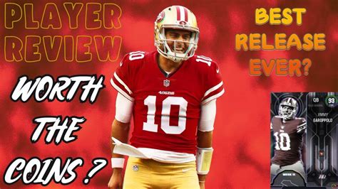 HOW GOOD IS JIMMY GAROPPOLO TEAM OF THE WEEK MADDEN 23 GAME PLAY PLAYER