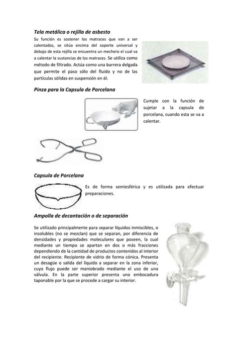 Quimica Laboratorio Practica Conocimiento Del Material Del Laboratorio