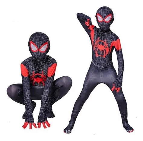 Traje Infantil Disfraz Spider Man Miles Morales Cuotas Sin Inter S