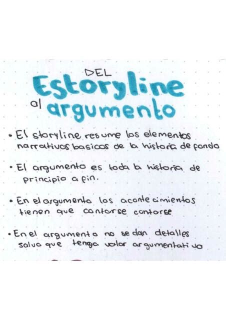 Del Estoryline Al Argumento Dawii Udocz