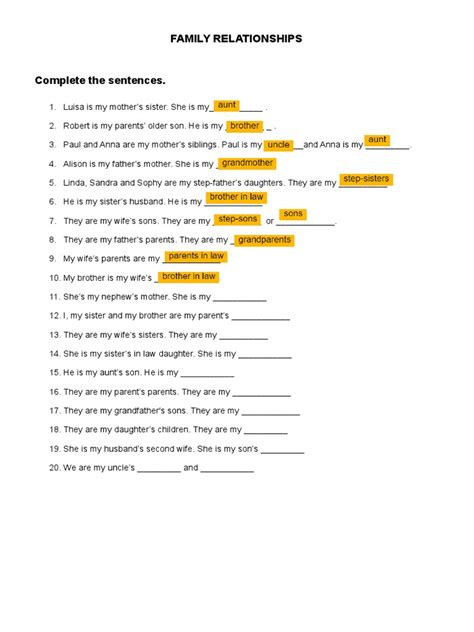 Family Relationships | PDF 