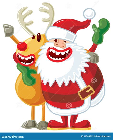 Santa And Rudolph Royalty Free Stock Images - Image: 11743919