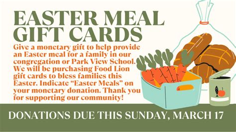 Easter Meal Donations St Marks Lutheran Church