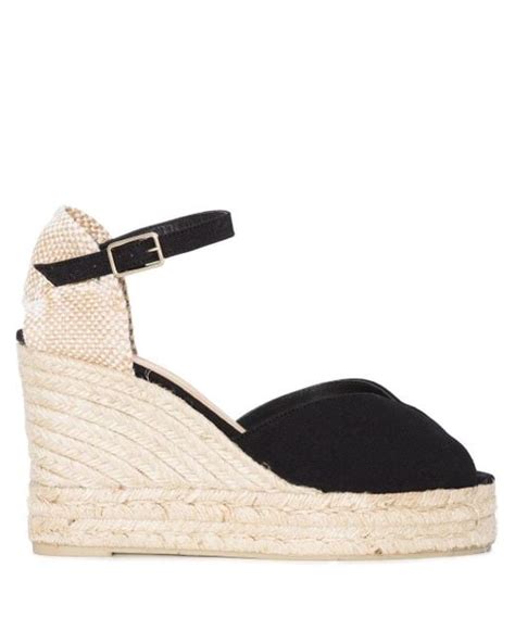 Casta Er Canvas Bianca Platform Wedge Espadrilles In Black Lyst Australia