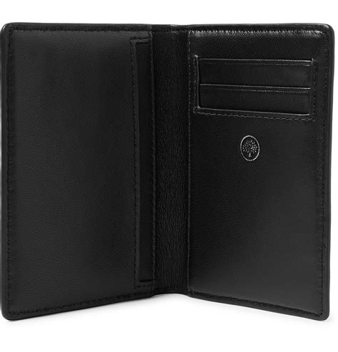 Mulberry Full Grain Leather Billfold Cardholder Black Mulberry