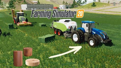 Grass Mowing Making Bales In Fs20 New Updated 2024 Farming