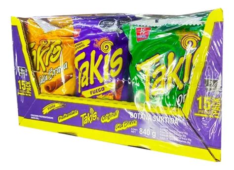 Botana Barcel Takis Mix 15 Piezas De 56g Cu Mercadolibre