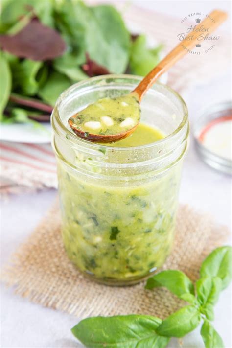 Easy Pesto Salad Dressing Recipe Minutes Helen S Fuss Free Flavours