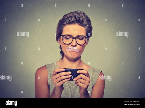 Woman Reading Text Angry Hi Res Stock Photography And Images Alamy