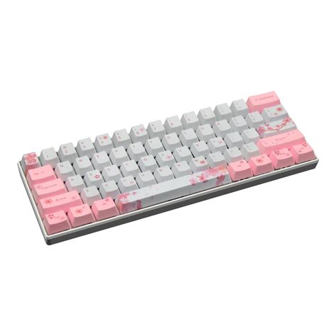 Buy Mechanical Keyboard Pink Cherry Blossom Keys Hot Swappable Compact Mechanical